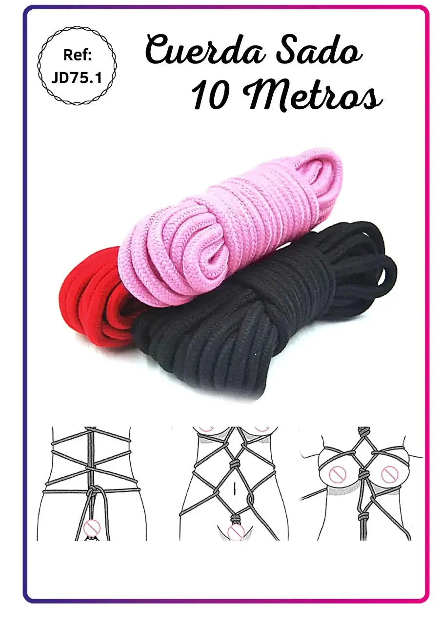 Cuerda de Amarre de 10 Metros de Material Suave y Resistente by lamoresex